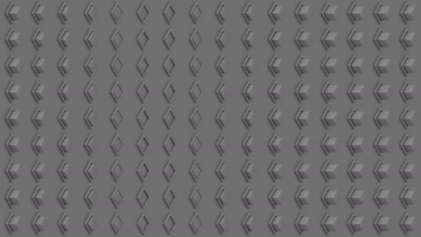 Abstrato Fundo Isométrico Cinza Cubos Botões Onda Vertical — Vídeo de Stock