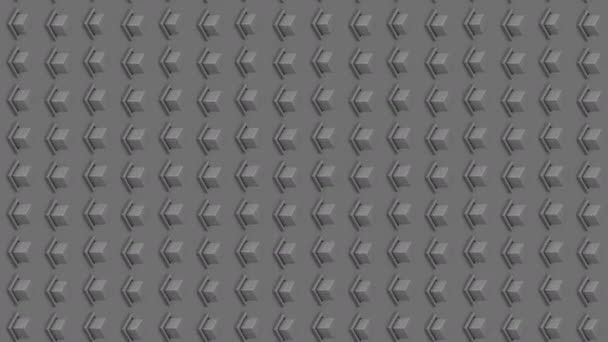 Abstract Isometric Background Gray Cubes Buttons Vertical Waves Motion — Stock Video