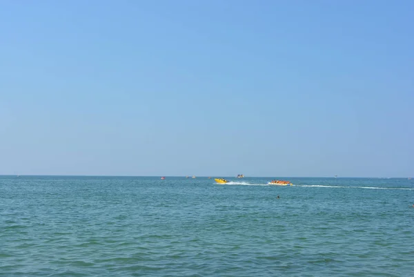 Céu Azul Com Mar Liso Azul Mar Negro — Fotografia de Stock