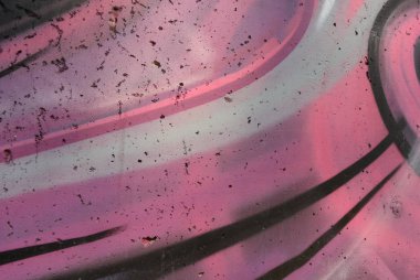 Somut soyut duvar pembe, siyah ve yeşil renkler, arka plan sanat ve tarzı ile yeni boyalı