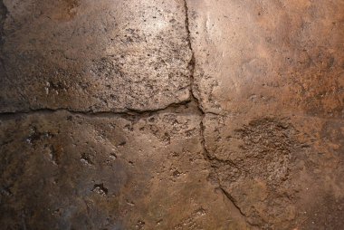 Yapı malzemeleri, ıslak beton asfalt bir yağmur fırtınası çok parlak kahverengi zemin sonra eski