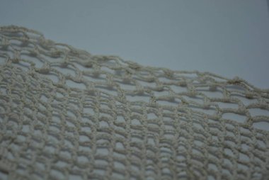 Güzel pamuk beyaz iplik ağı, makrome iplik.