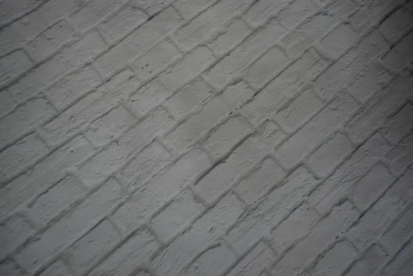 Biały Kamień Lekkiej Cegły Pokryte Warstwą Białej Farby Pięknym Objętość — Zdjęcie stockowe