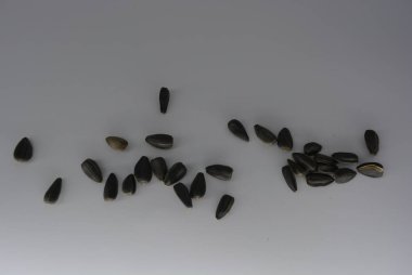 Siyah ayçiçeği tohumu, kavrulmuş, kavrulmuş ayçiçeği çekirdeği, ayçekirdeği, doğal ve sağlıklı gıda için insanlar, lezzetli ve keyifli