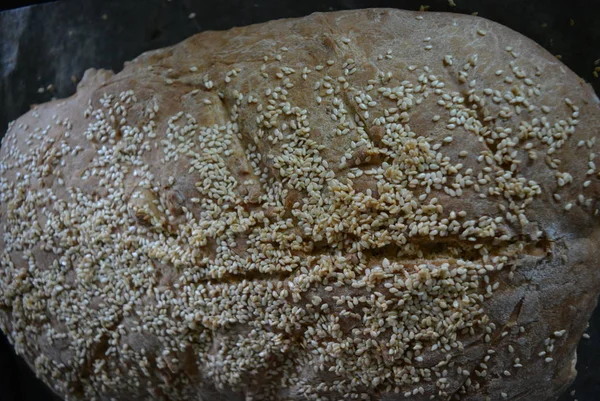 Вкусный Домашний Хлеб Сделал Пекарню Своизи Руками Украинскому Рецепту Здоровое — стоковое фото