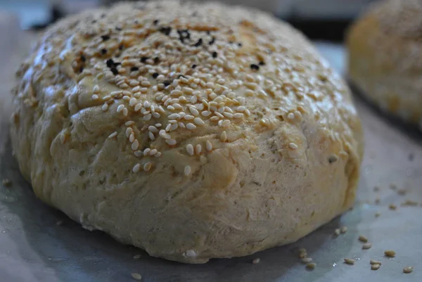 Вкусный Домашний Белый Хлеб Приготовленный Вашему Рецепту Хрустящий Свежий Хлеб — стоковое фото