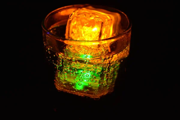 Very Beautiful Stunning Images Drinks Glowing Ice Cubes Bright Colors — Stock Photo, Image