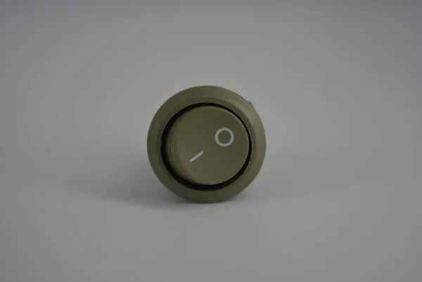 Botón Plástico Verde Claro Para Electrónica Ingeniería Eléctrica Electricidad Partir — Foto de Stock