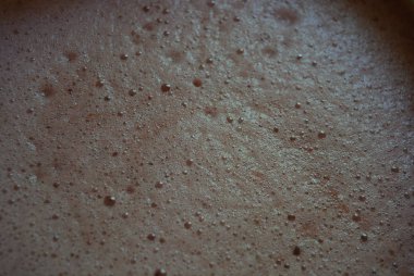 Suyu pembe yumuşak köpük, küçük kabarcıklar ile reçel, hassas yenilebilir arka plan.