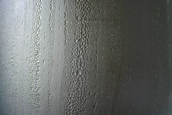 Transparent Glass Steamed Steam Condensation Water Small Drops Hot Water — Stock Photo, Image