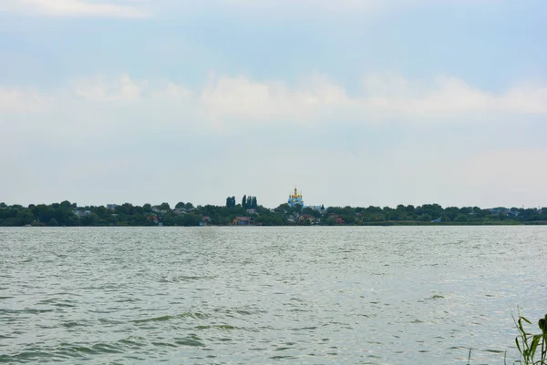 Beautiful View Samara River Picturesque Steep Banks Coast Trees Greenery — Stock Photo, Image