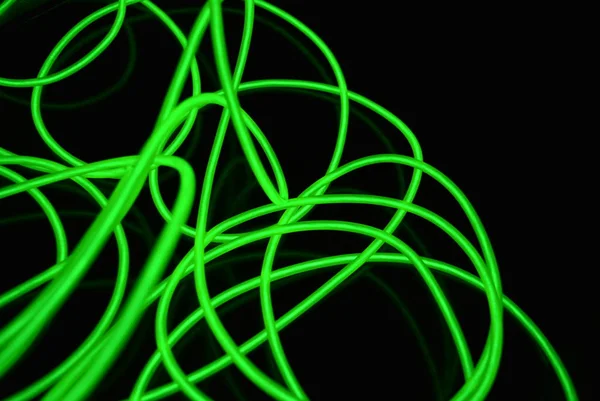 Toxic green luminous electroluminescence wires with different shapes