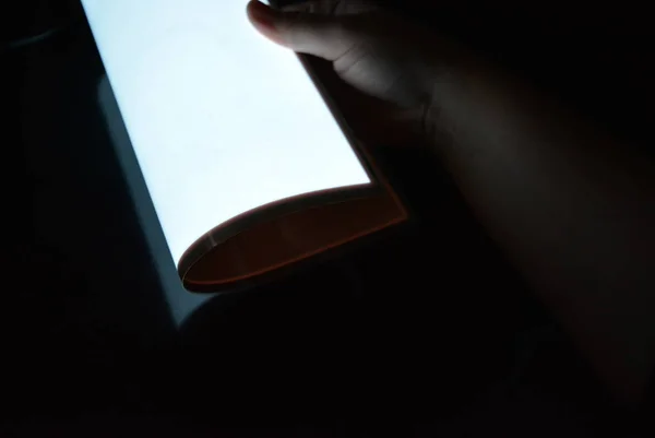 Papier Électroluminescent Très Lumineux Lumineux Avec Revêtement Est Situé Dans — Photo