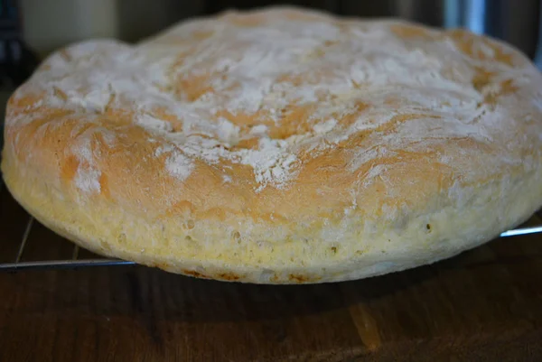 Свежий Вкусный Мягкий Хлеб Домашние Торты Белый Хлеб — стоковое фото