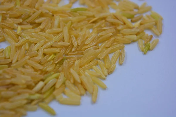 Delicioso Arroz Selvagem Branco Não Polido Qualidade Polvilhado Por Punhado — Fotografia de Stock