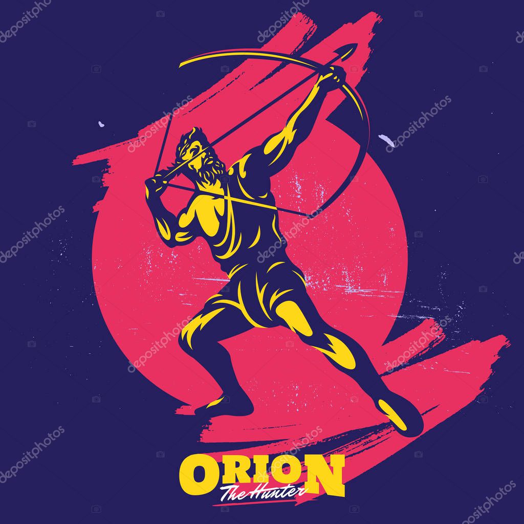 Archery Silhouette Mascot Logo Template