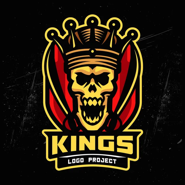 König Totenkopf Esports Logo — Stockvektor