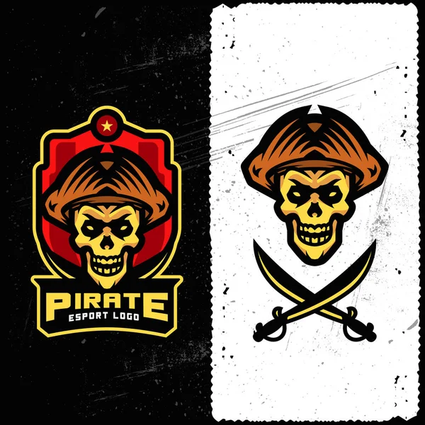 Pirate Skull Esports Logo — Stockvector
