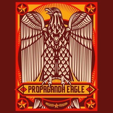 Kartal Propaganda Posterler öğeleri arka plan ayarlayın