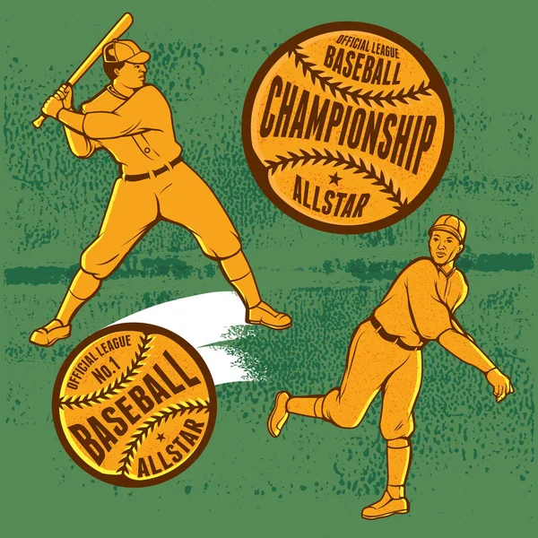 Illustration Vectorielle Baseball Dessin Haut Gamme Adapté Tous Les Supports — Image vectorielle