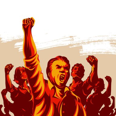 Belirli komünist tarzında Vintage Propaganda Poster 