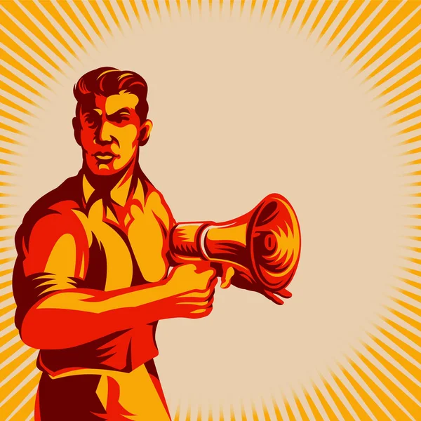 Belirli komünist tarzında Vintage Propaganda Poster 