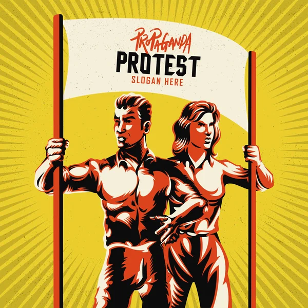 Belirli komünist tarzında Vintage Propaganda Poster 