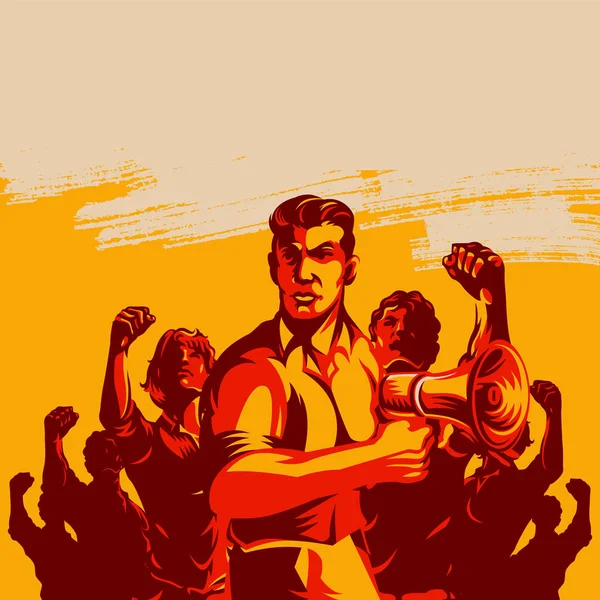 Belirli komünist tarzında Vintage Propaganda Poster 