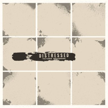 Bej renkli arka plan üzerinde sıkıntılı, grungy kareler