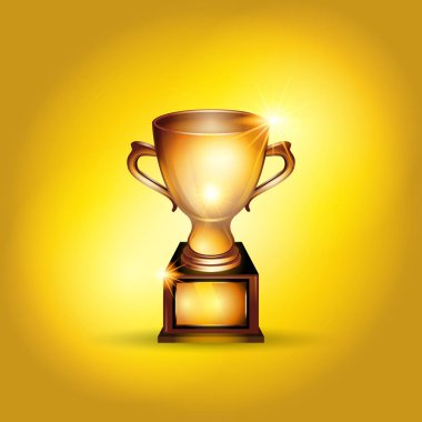 Kopya alanı Sarı zemin üzerine parlak altın sunak