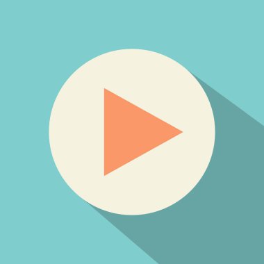 Eski usul, düz simge ile çalma düğmesi simgesi.