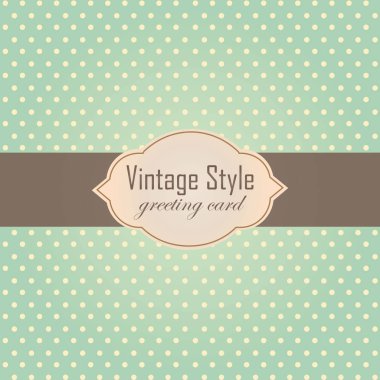 Yeşil antika etiket çerçevesi. Vektör illüstrasyonu.