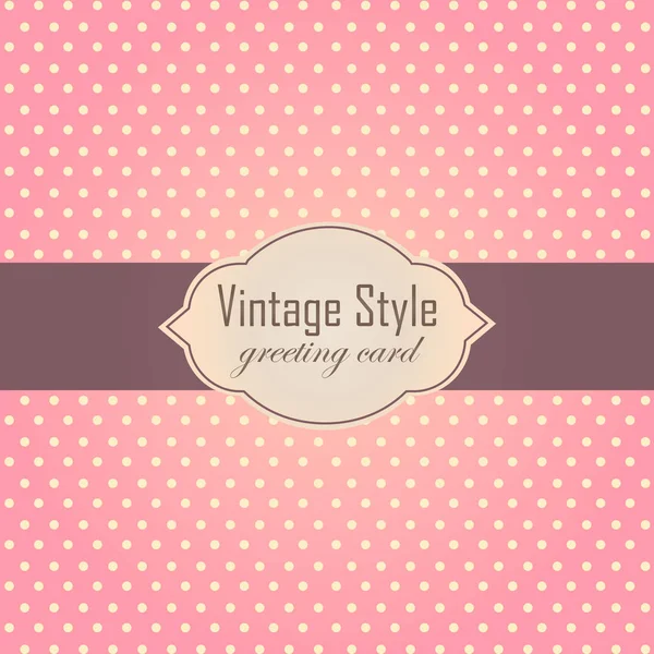 Cadre Étiquette Style Vintage Rose Illustration Vectorielle — Image vectorielle