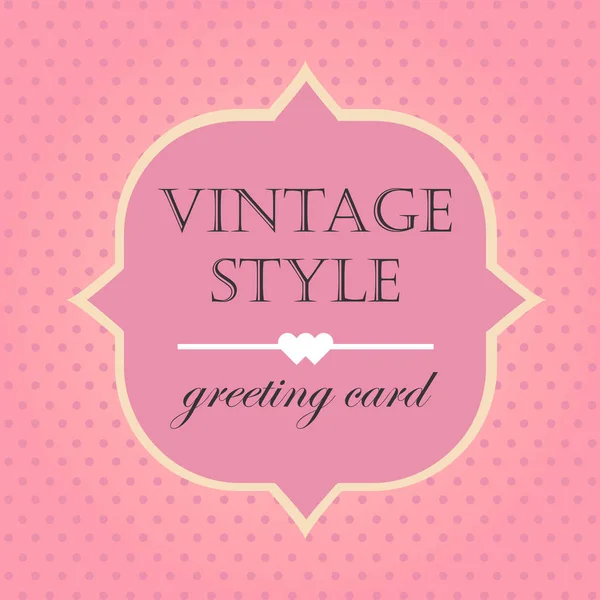 Pink Vintage Style Label Frame Vector Illustration — Stock Vector