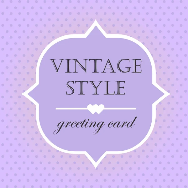 Etikettenrahmen Violetten Vintage Stil Vektorillustration — Stockvektor