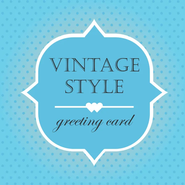 Blauer Etikettenrahmen Vintage Stil Vektorillustration — Stockvektor
