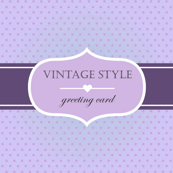 Etikettenrahmen Violetten Vintage Stil Vektorillustration — Stockvektor