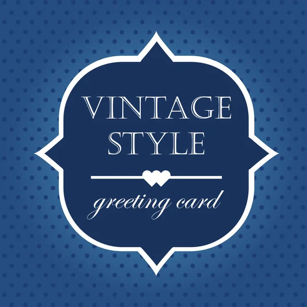 Etikettenrahmen Marineblauen Vintage Stil Vektorillustration — Stockvektor