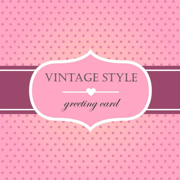 Rosa Etikettenrahmen Vintage Stil Vektorillustration — Stockvektor