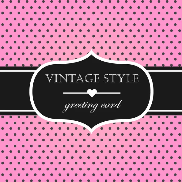 Cadre Étiquette Style Vintage Rose Illustration Vectorielle — Image vectorielle