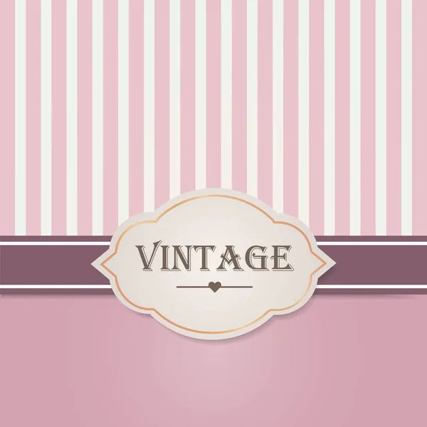 Moldura Etiqueta Estilo Vintage Rosa Ilustração Vetorial — Vetor de Stock