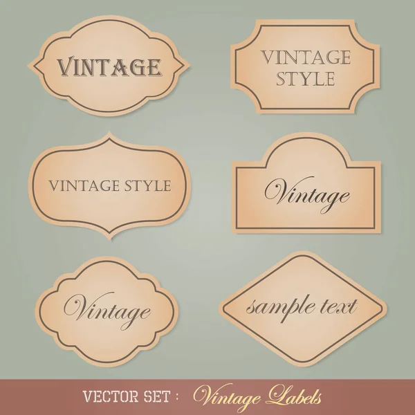 Conjunto Etiquetas Vintage Pode Usar Para Cartão Saudação — Vetor de Stock