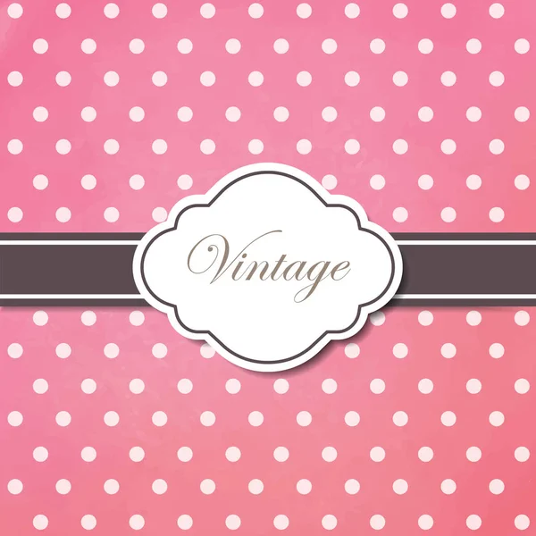 Pink Watercolor Vintage Style Frame Vector Illustration — Stock Vector