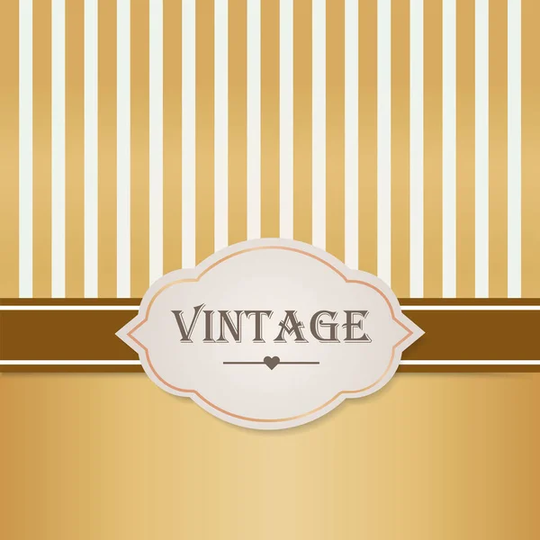 Marco Etiqueta Estilo Vintage Oro Lujo Ilustración Vectorial — Vector de stock