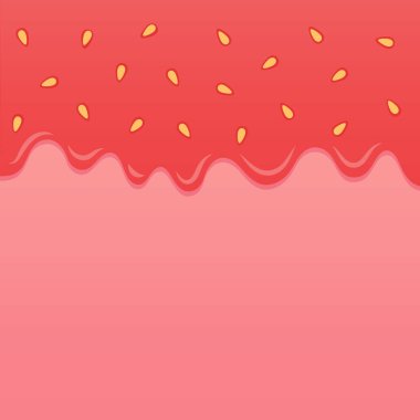 Çilek kreması ve çilek reçeli vektörü.