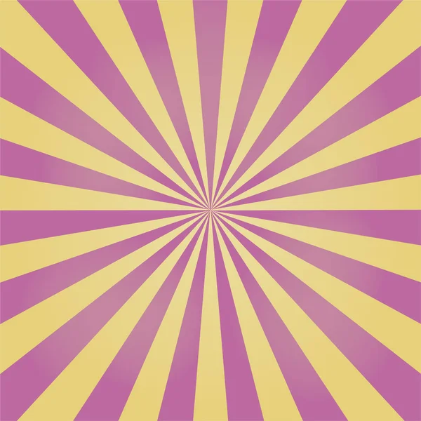 Purple Yellow Color Burst Background Sun Rays Background Vector Illustration — ストックベクタ