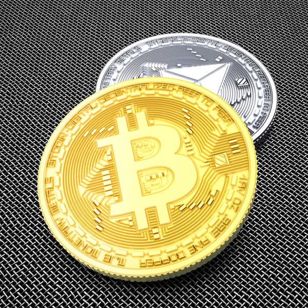Bitcoin Ang Ethereum ストック画像