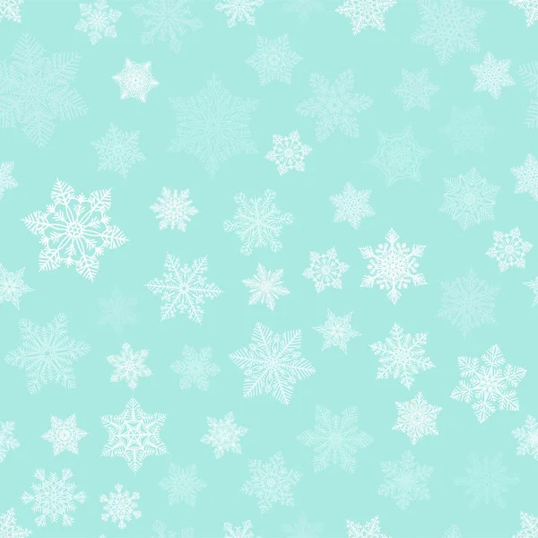Снежинки Бесшовный Узор Украшения Рождества Открытки Ткани Подарка Обертывания Векторного — стоковый вектор