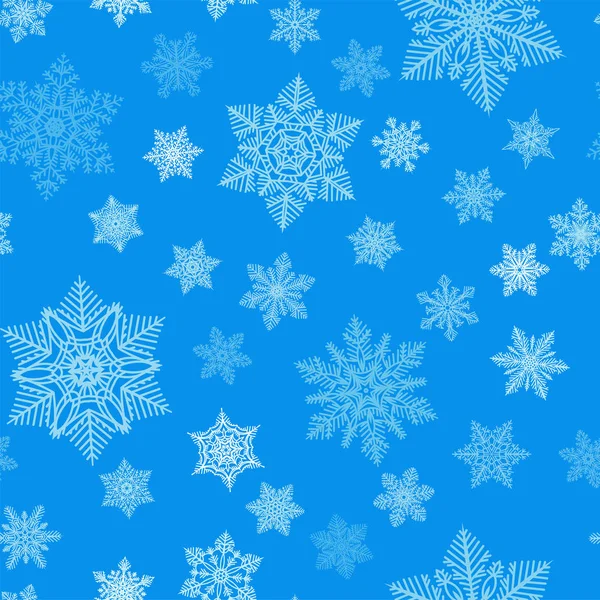 Sneeuwvlokken Naadloze Patroon Voor Kerst Decoratie Kaarten Stof Gift Wrapping — Stockvector