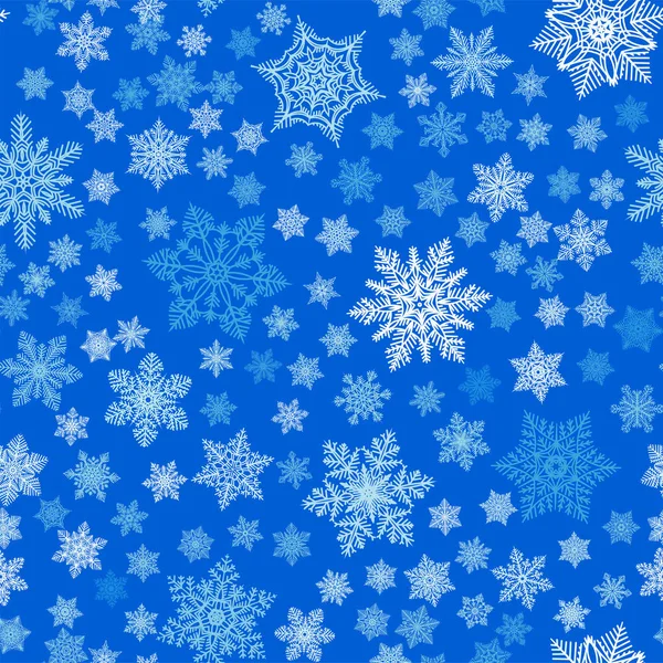 Snowflakes Seamless Pattern Christmas Decoration Cards Fabric Gift Wrapping Vector — Stock Vector